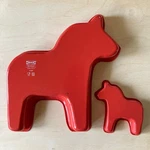 Ikea Drommar Red Dala Horse Nonstick Baking/cake Pans Set Of 2. Fixed Price $16.99.