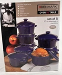 Denmark Tools For Cooks Oven Table 8 Glazed 10OZ Stoneware Crocks. Fixed Price $24.95.