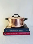 Vintage Matfer Bourgeat Copper Double Handle Brasier W Lid #20 Made France. Fixed Price $325.00.