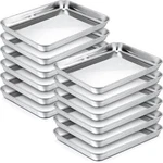Zopeal 12 Pieces Baking Sheet Pan Cookie Set For Oven 10 X 8 Inch. Fixed Price $78.40.