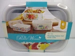 Pioneer Woman Sweet Rose Rectangle Ceramic Nesting Baker With Lid 6PC Set Floral. Fixed Price $50.95.
