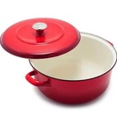 Merten & Storck German Enameled Iron 5.3 Quart 1873 Dutch Oven With Lid. Fixed Price $96.95.