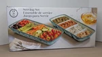 New ! Baum Medley 3-PIECE Oven-to-table Bake & Serve Set, Gray Blue And Teal. Fixed Price $36.95.