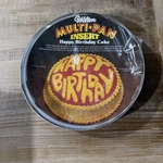 Vintage Wilton Multi-pan Insert 1974 Happy Birthday Stock No. 2105-6121. Fixed Price $12.99.
