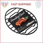 Gourmex Black, Oval Oven Roasting Rack With Integrated Feet Ideal For Cooking,. Fixed Price $26.93.