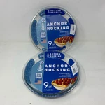 Anchor Hocking 9-INCH Clear Glass Pie Plates, Set Of 2. Fixed Price $16.99.