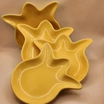Yellow Tulip, Rare Color! Baking Dishes Vintage 1993 Chantal Brand Trinket Dish.. Fixed Price $32.00.