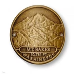Mt. Baker Washington Hiking Stick Medallion Challenge Coin. Fixed Price $24.99.
