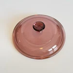 Vintage Pyrex Cranberry Glass Lid 7 V-135-C Replacement Casserole Cover. Fixed Price $25.00.