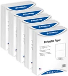 Printworks Half Perforated Paper, 8.5 X 11, 20 Lb, 2500 Sheets, White. Fixed Price $95.99.