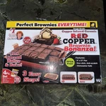 Red Copper Brownie Bonanza Pan By Bulbhead, Includes Recipe Guide, Never Used. Fixed Price $10.00.