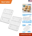 Durable Stainless Steel Cooling Racks Set Non-toxic, Heavy-duty Design 9.7X7.3. Fixed Price $16.19.