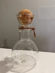 Vintage Pyrex Glass Carafe 8010 Cork Ball Stopper Corning Ny Lab Style. Fixed Price $42.49.