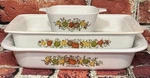 Corningware Spice Of Life Casserole Lasagna Dish A-21 12X10 P332 Petite Mini Lot. Fixed Price $73.25.
