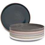 Mora Ceramic Flat Dinner Plates Set Of 6, 10.5 Large, Assorted Neutrals. Fixed Price $86.99.