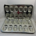 Pc French Madeline 12 Piece Sponge Cake Baking Sheets Pans Molds 2X3" Cookies. Fixed Price $24.75.