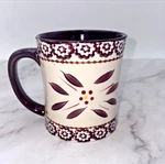 Temptations By Tara Classic 16 Oz Coffee Mug Cup Eggplant Floral KFI-XNG-836469. Fixed Price $6.50.