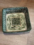 Preowned Temp-tations Old World Green Presentable Ovenware 9" Square Bake Dish. Fixed Price $20.00.