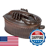 Creative Co-op Brown Matte Stoneware Baker Lobster Design Large DF8745. Fixed Price $63.98.