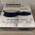 Cuisinart 7-QT Enameled Cast Iron Round Covered Casserole W/o/lid. Fixed Price $37.19.