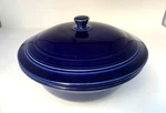Fiesta Cobalt Blue By Homer Laughlin Round Covered Casserole Dish. Fixed Price $39.00.