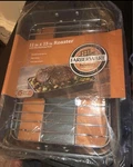 Farberware 11" X 15" Non-stick Roaster Roasting Pan With Flat Rack. Fixed Price $25.00.