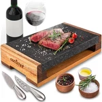 Nutrichef Cooking Stone Grill Set - Hot Lava Rock Sizzling Plate For Rugged. Fixed Price $66.44.