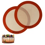 Round Baking Mats Set Of 2,SILICONE For 9 Inch Cake Pan Pizza Pa.... Fixed Price $17.22.