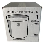 Ohio Stoneware 1 Gallon Crock American Made Lead Free Microwave Dishwasher Safe. Fixed Price $41.87.