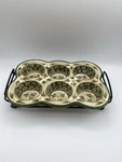 Temptations By Tara Old World Green 6 Muffin Cupcake Pan Metal Stand Nwob 12X7. Fixed Price $25.99.