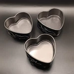 3 Non-stick Spring Form Loose Heart-shaped Tray Cake Baking Pan. Fixed Price $21.00.