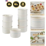 8-PIECE, 6OZ Ceramic Ramekin Bakeware Set, Nonstick Souffle Oven Pans, Bakers.... Fixed Price $55.60.
