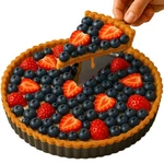 11 Inch Quiche Pans With Pie Cake Server. Removable Bottom, Non-stick Coating.... Fixed Price $25.04.