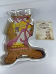 Vintage 1977 Wilton Party Pink Panther Silver Color Cake 502-4548 W/book. Fixed Price $17.00.
