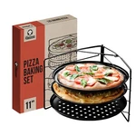 Pizza Baking Set With 3 And Rack, (11-INCH Pans), Non-stick Per. Fixed Price $28.88.