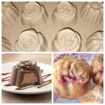 Pampered Chef Silicone Bakeware Floral 12 Cupcake Pan Muffin Mold Spring Easter. Fixed Price $17.94.