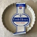 Emile Henry France Brown 14" Pie, Tart Or Quiche Crimped Plate / Baking Dish. Fixed Price $32.95.