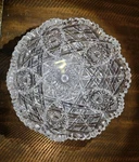 Antique Abp American Brilliant Cut Glass Round 8" Bowl Complex Buzz Star Blaze. Fixed Price $35.00.