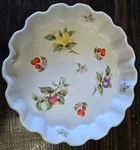 Andrea By Sadek Fruit & Blossom Oven To Table Fluted Quiche Tart Dish. Fixed Price $14.95.