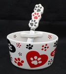 Temp-tations Bowl & Spreader Pawfetti 543988 Prints Dip Cheese 4.5" Gift. Fixed Price $21.24.