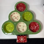 Temptations By Tara Christmas Tree Cupcake Muffin Tray -winter Whimsy W/box. Fixed Price $19.95.