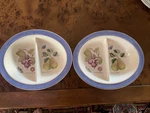 Wedgwood Sarah's Garden Blue - 11,3/4" Oval Divided Vegetable Serving Dish.. Fixed Price $25.99.