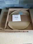 New Pampered Chef Medium Pizza Stone #100252 Handles 13IN. Fixed Price $34.99.