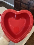 Chantal 3 Cup Heart Red Baking Oven Dishwasher Microwave Safe. Fixed Price $11.00.