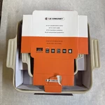 Le Creuset Of 2 Cerise Square Baking Dishes 5.5" & 9" Stoneware Open Box. Fixed Price $59.99.