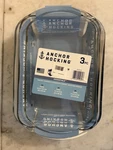 New Anchor Hocking Piece Bake Set 2QT, 3QT, And 4QT. Fixed Price $29.99.