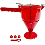 Fat Daddio's 1 Qt Confectionery Funnel Dispenser, 3-PIECE Nozzle Set Stand. Fixed Price $47.34.