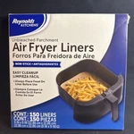 Reynolds Air Fryer Non-stick Parchment Liners, X 9", 150-COUNT. Fixed Price $16.99.