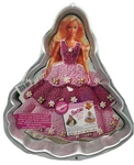 Vintage 1995 Wilton Beautiful Barbie Aluminum Birthday Cake Pan 2105-3500. Fixed Price $8.00.