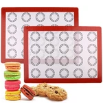 Lotfancy Silicone Baking Mat, 2 Pack Non Stick 16.5"X11.5", Red & White. Fixed Price $21.73.